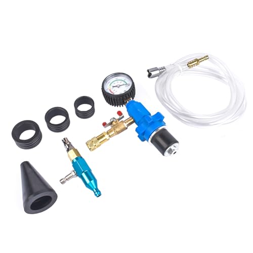 Handor Radiator Coolant Refill Tool Cooling System Radiator Vacuum Purge & Fill Tool Set Coolant Vacuum Refill Kit Coolant Filler with Universal Adapter Hoses for Car Motorcycle Truck