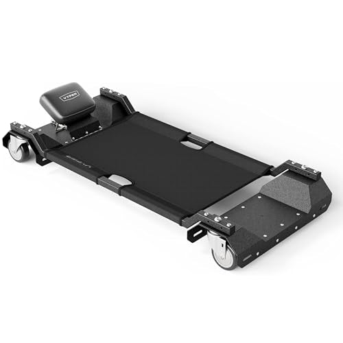 Vyper Lay-Down Automotive Creeper - 46", 400 lb Capacity | Heavy Duty Mechanics Creeper with Puncture Proof Fabric and Adjustable Headrest, Comfortable, Made in USA