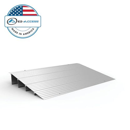 EZ-ACCESS - Threshold Ramps for Doorways - Portable Wheelchair Ramp for Home Steps, Aluminum Door Threshold Sliding Doors, Walker & Wheelchair Access - Adjustable Modular Transitions, 4" Rise - size: 4 Inch