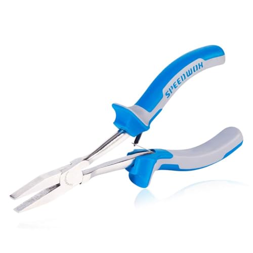 SPEEDWOX 6 Inches Long Reach Flat Nose Pliers Smooth Jaws Duckbill Pliers | Precision Duck Bill Fine Pliers for Hard to Reach Narrow Spaces, High Leverage, Non-slip Handles Small Plier Thin Long Handle - style: Flat Nose Pliers