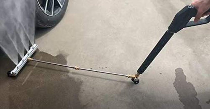 M MINGLE Pressure Washer Undercarriage Cleaner with Swivel Wheel, 4000 PSI | 13 Inch Under Car Washer with 2 Extension Wands, Eliminate Car Underbody Dirt & Oil, Easy to Use and Assemble - size: 13.5 Inch