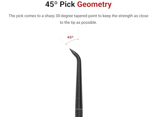 TEKTON 45-Degree Pointed Pick (1/8 x 3 in. shank) | PNH21102 | Made in USA - style: 45-Degree Pick