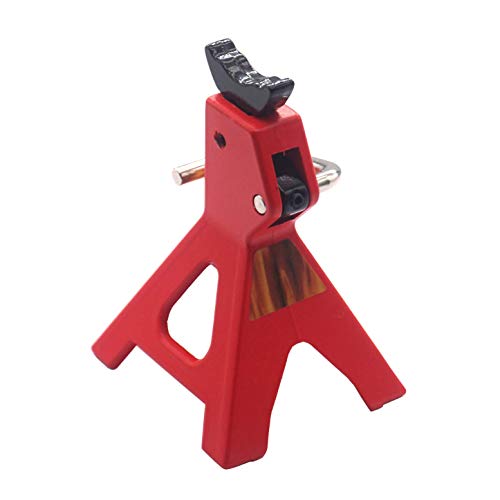 ShareGoo 1/10 RC Scale Model Car Metal 6 Ton RC Car Simulation Jack Stands Lifting Compatible with Traxxas TRX-4 Axial SCX10 Wraith Tamiya CC01 RC4WD D90 1/10 RC Crawler Truck,Red…