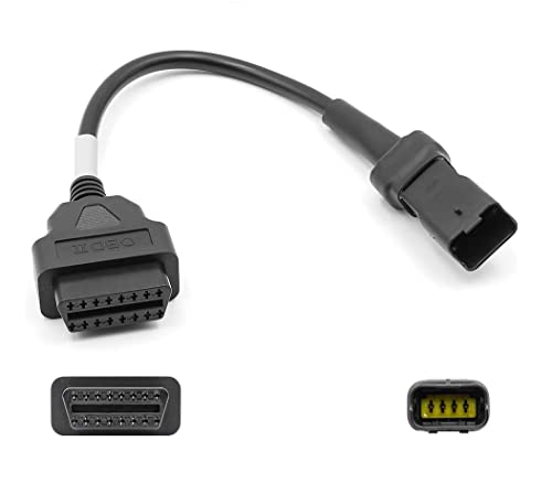 Motorcycle OBD Diagnostic Adapter 4 Pin Compatible with Multistrada Motorcycle OBDII DDA Can-Bus Connector - color: per Multistrada 4Pin