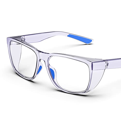 Safety Glasses Anti-Fog Goggles Protective Eyewear Anti Blue Light Protection Glasses For Women And Men - color: Purple