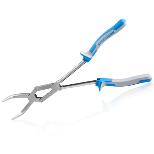 SPEEDWOX 13-Inch Long Reach Bent Double Jointed Dual Pivot Pliers - style: 90-Degree Bend Nose Pliers