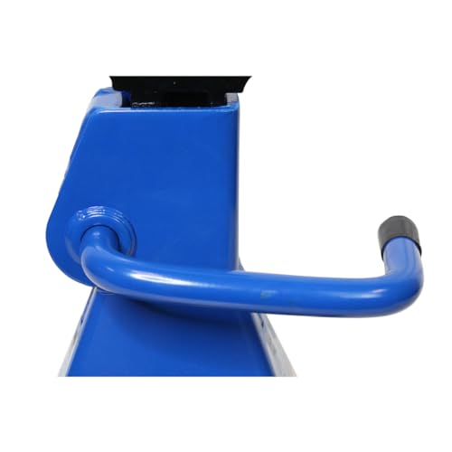Mountain 512005 12 Ton Automotive Jack Stands for Garages, Repair Shops, and DIY, 24,000 lbs. Capacity, Heavy Duty Steel Frame, Adjustable Height 17.6"- 27.5", Wide Base, Black/Blue, Pair