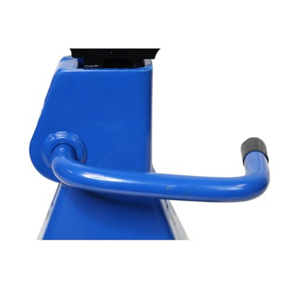 Mountain 512005 12 Ton Automotive Jack Stands for Garages, Repair Shops, and DIY, 24,000 lbs. Capacity, Heavy Duty Steel Frame, Adjustable Height 17.6"- 27.5", Wide Base, Black/Blue, Pair