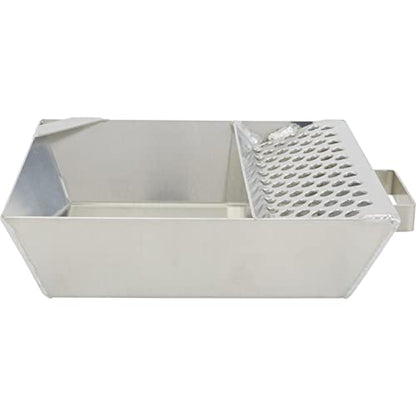Speedway Motors Aluminum 6 Qt Oil Drain Drip Pan for Quick Change Units with Built-In Gear Drip Tray, Corner Pour Spout and Welded Handle, Lightweight