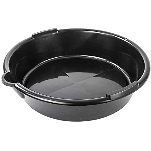 JEGS Drain Pan | 7 Quart Capacity | 13.5in.x 11in.x 4in.| Black | Plastic | For Oil, Transmission & Differential Fluid, And Coolant Collection As Well As Other Uses