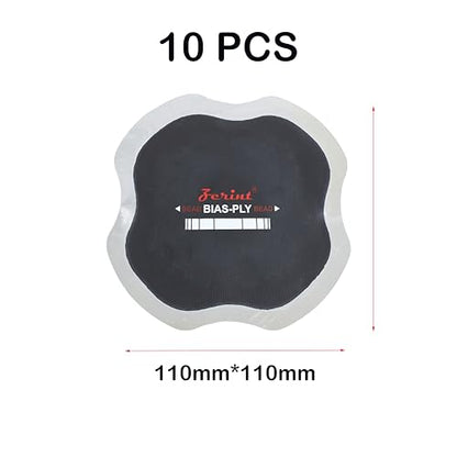 4.33" x 4.33" 10 pcs, 2 ply, Tire Repair Patch, Heavy Duty Bias Ply Repair Patch, Tire Repair for Puncture, Tire Bias Tractor Tire Repair Patch - size: 4.33" x 4.33" 10 pcs