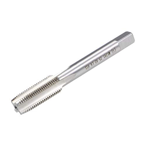 uxcell Metric Machine Tap Left Hand M12 Thread 1.25 Pitch H2 4 Flutes High Speed Steel Screw Thread Taps Tapping Tool - size: M12x1.25