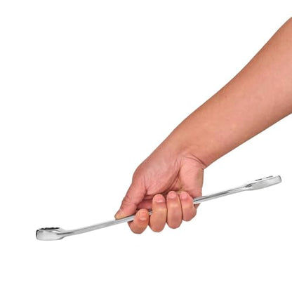 BLACK CANYON Metric 24mm Combination Wrench, 12-Point Box End & Hex Opening Design, Polished Steel - size: 24 mm