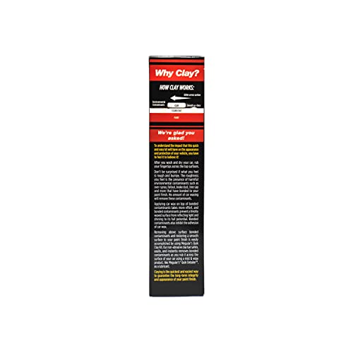 Meguiar's G1116EU Quik Clay Bar Starter Kit With 80g Of Clay And 473ml Detailer To Safely Remove Surface Bonded Contaminants Such As Tar, Tree Sap, Overspray And Industrial Fallout - size: 8 Fl Oz (Pack of 2)