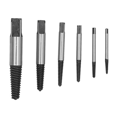 Screw Extractor Kit 6 Pieces | Left Hand Drill Bit Set for Removing Damaged Screws, Bolts & Pipes | Easy Screw Remover Tool for Automotive & Home DIY