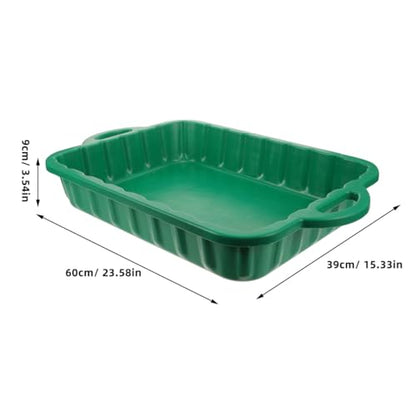 Oil Drain Pan Portable Oil Drip Catcher Tray for Car Engine Leakproof Pour Spout Lightweight Automotive Fluid Collector for Garage Maintenance 23.62 X 15.35 X 3.54 in