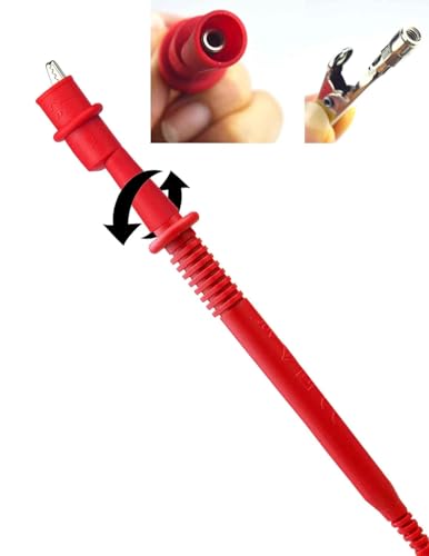 ZIBOO KIT-15 Test Lead Set,Compatible with Fluke Ideal Simpson,Digital Multimeter,Clamp Meter with Threaded Alligator Clips, 4mm Banana Test Lead Probe Clip Suitable Compatible with Klein Tools 69410