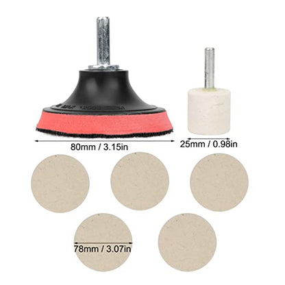 Cerium Oxide Glass Scratch Remover, Windshield Scratch Remover, 100g Cerium Oxide Powder Polishing Kit Wheels Set Polish Pads, Glass Polishing Kit