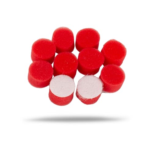 Maxshine 10 Pieces MN01 Mini Polisher and Accessories - 26mm (1”) Red Finishing Pads, Ideal for Precision Car Detailing, Polishing & Buffing Small Areas - Professional Auto Detailing Tools - size: Dia: 15mm Red Finishing Pad