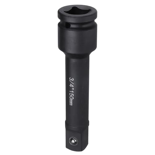 HARFINGTON Impact Socket Extension Bar 3/4" Square Drive 6" Long CR-V Steel Extension Rod Ratchet Wrench Driver Adapter for Axle Nut Sockets, Black - size: 3/4" Square Drive 6" Long