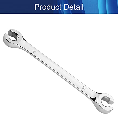Double-ended Nut Wrench 9x11mm Flare Nut Wrench for Removing or Replacing Nuts on Fuel Brake or Air Conditioning Lines 1 Pcs - size: 9x11mm 1pcs