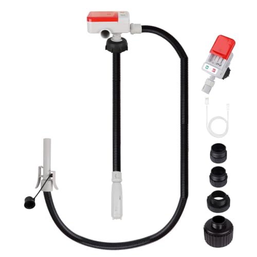 Fuel Transfer Pump (3.2GPM) with Auto-Stop Sensor, 51" Hose Automatic Gas Pump Transfer with 4 Gas Can/Racing Can Fittings, USB and Battery Powered Portable Siphon Pump for Oil, Gasoline, Diesel - style: Auto Stop Nozzle
