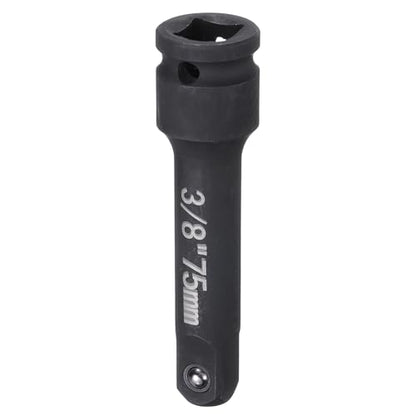 HARFINGTON Impact Socket Extension Bar 3/8" Square Drive 3" Long CR-V Steel Extension Rod Ratchet Wrench Driver Adapter for Axle Nut Sockets, Black - size: 3/8" Square Drive 3" Long