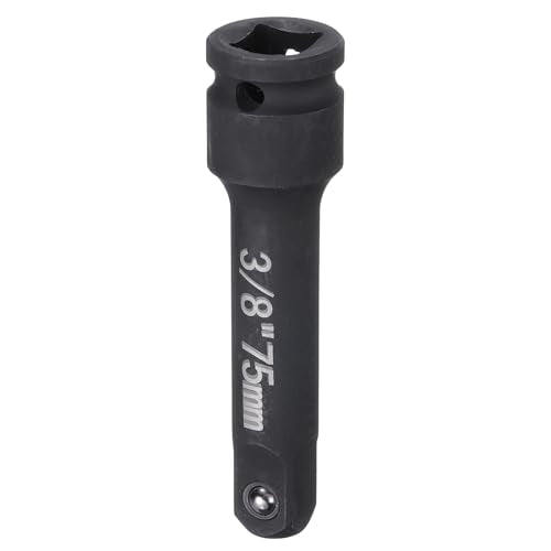 HARFINGTON Impact Socket Extension Bar 3/8" Square Drive 3" Long CR-V Steel Extension Rod Ratchet Wrench Driver Adapter for Axle Nut Sockets, Black - size: 3/8" Square Drive 3" Long