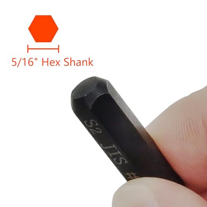 3Pcs JIS Impact Screwdriver Bits and 1Pcs Slotted Impact Bit for Manual Impact Driver, 5/16" Hex Shank, S2 Alloy Steel,36mm Long- Ideal for Japanese Automotive & Motorcycle Repairs (JIS #3x3+SL8) - size: JIS #3x3+SL8