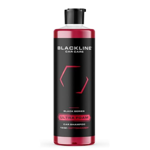 Blackline Automotive Extreme Foaming Car Shampoo - Extreme Ultra Foam Perfect for Ceramic Coatings - Compatible with Foam Cannon for Pressure Washer (16 Fl Oz, Cotton Candy) - size: 16 Fl Oz (Pack of 1)