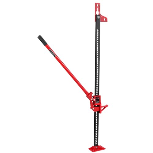 Garvee High Lift Farm Jack 60", 3.2 Ton (7000 Lb) Heavy Duty Ratcheting Off-Road Lifting Equipment with Triangular Head, Multi-Purpose Utility Bumper Lifter for Car, Truck, SUV, ATV, 4x4 & Farm Use - size: 60 Inch, style: Triangular-7000lb