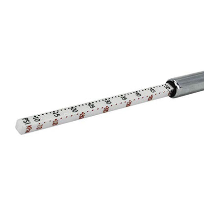 Milton S-921 Pencil Tire Pressure Gauge, Passenger Car, with Built-in Deflator Valve, Durable Plated Brass, Pressure Measured in PSI & kPa (Pack of 2) - size: Single (Pack of 2)