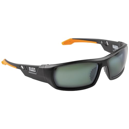 Klein Tools 60539 Safety Glasses, Professional PPE Protective Eyewear, Full Frame, Scratch Resistant and Anti-Fog, Polarized Lens - style: Polarized Lens