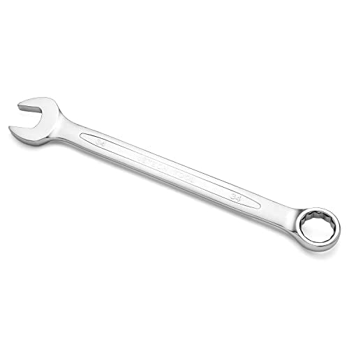 Jetech 34mm Combination Wrench, Metric 12-Point Chrome Vanadium Steel Spanner, Industrial Grade with 15-Degree Offset, Fully Polished Finish, Heat-Treated Forged Tool - size: 34mm
