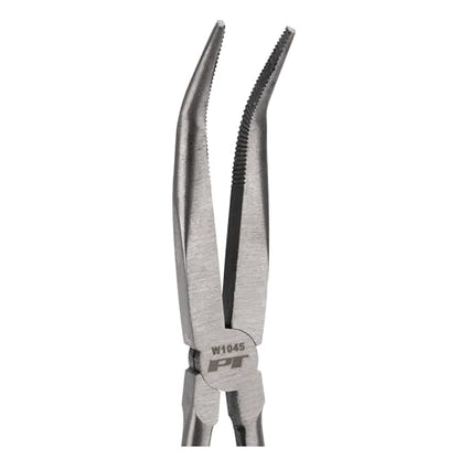 Performance Tool W1045 11-Inch Long Reach 45-Degree Bent Long Nose Pliers, Black - style: 11" 45 Long Handle Pliers
