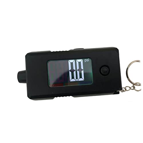 2 in 1 Digital Tire Pressure Gauge with Tread Depth Ruler for Cars and Trucks Portable Tire Air Gauge with Key Ring and Ergonomic Non-Slip Design for Quick Accurate Readings