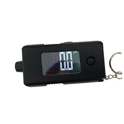 2 in 1 Digital Tire Pressure Gauge with Tread Depth Ruler for Cars and Trucks Portable Tire Air Gauge with Key Ring and Ergonomic Non-Slip Design for Quick Accurate Readings