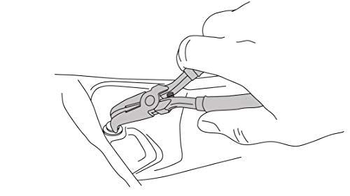 Lisle 42880 Plastic Clip Removal Pliers, 80 Degree - style: Clip Removal Pliers 80 Degree
