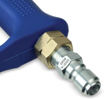 Essential Washer Short Pressure Washer Gun with Brass Quick Connect & M22 Adaptors Compatible with Foam Cannon | High Pressure Water 4000 PSI - style: Brass Non Swivel Gun
