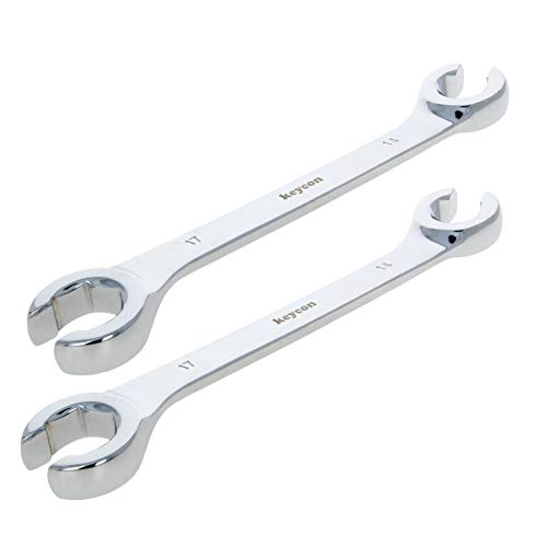 Utoolmart Flare Nut Wrench, 14mm x 17mm Metric Double Open End, 2Pcs - color: 2pcs, size: 14x17mm