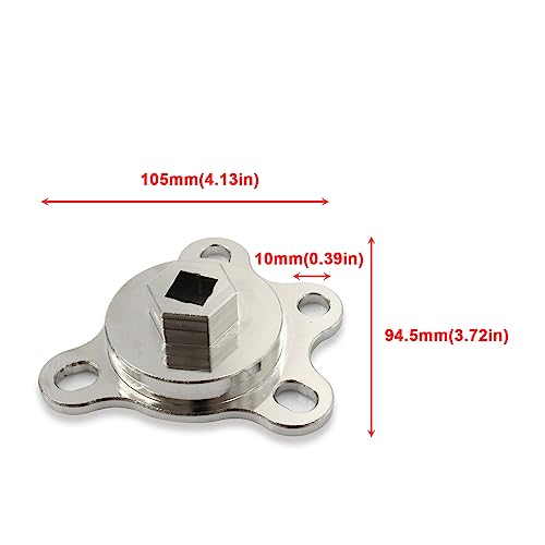 Silver Crankshaft Turning Tool Engine Rotation Adapter Tool | Compatible with Chevy Ford - color: Silver