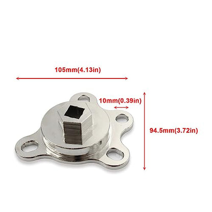 Silver Crankshaft Turning Tool Engine Rotation Adapter Tool | Compatible with Chevy Ford - color: Silver