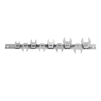 HARFINGTON 11pcs Drive Crowfoot Wrench Set 3/8" Crowfoot Flare Nut Wrench Set 10mm - 22mm Drive Metric Crowfoot Wrench with Clip-on Organizer for Mechanics Automotive Repair Work