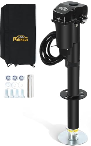 USA 12V 3,500LB Lift Capacity Electric RV Trailer A-Frame Tongue Jack with 7-Way Connector 22.5in Max Travel