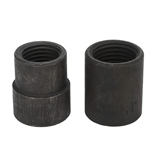 2 Piece Emergency Wheel Lug Nut Removal Set 19 26mm 2 Inch Drive Lug Nut Extractor Tool Kit with Reverse Thread Design for Hand and Tools Fit for Car Truck SUV Wheel Lock Removal
