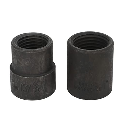 2 Piece Emergency Wheel Lug Nut Removal Set 19 26mm 2 Inch Drive Lug Nut Extractor Tool Kit with Reverse Thread Design for Hand and Tools Fit for Car Truck SUV Wheel Lock Removal