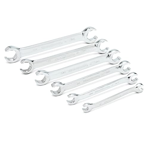 GEARWRENCH 6 Pc. Flare Nut Wrench Set, SAE - 81907 - size: 6-piece kit, style: SAE