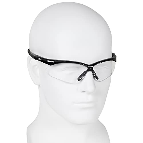 KleenGuard Nemesis Safety Glasses Black Frame Clear Lens Anti Fog - size: One Size