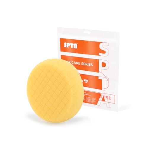 Yellow T80 High-Cut Foam Polishing Pad, SPTA 1Pc 3.5 Inch Face for 3 Inch 80mm Backing Plate Compound Buffing Sponge Pads for Car Buffer Polisher Compounding, Polishing and Waxing - FPTSS3Y - color: 1Pc Yellow T80 High-Cut Pad, size: 3.5inch