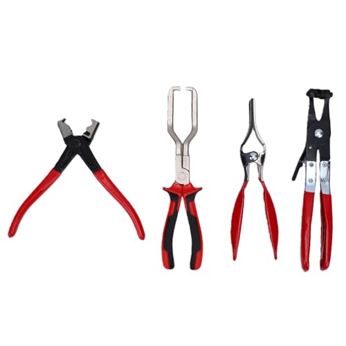 Hose Clamp Pliers Set, Fuel Line Caliper Set, Electrical Disconnect Fuel Filter Pliers Hose Remover Clamp Removal Tool for Tackle Wiring Repairs, Auto Maintenance
